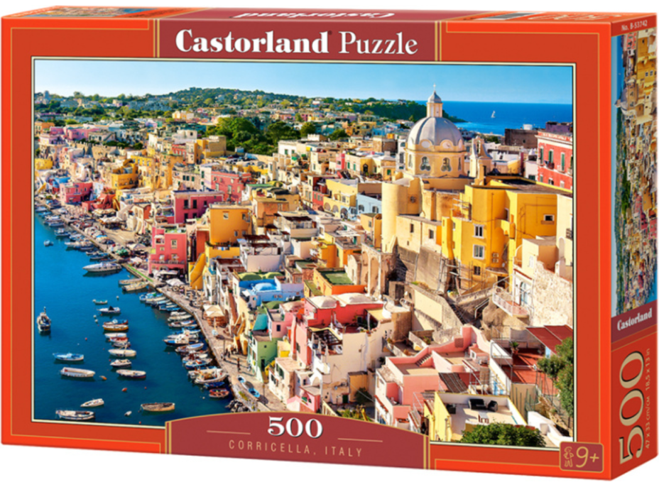 CASTORLAND Puzzle Přístav Corricella, Itálie 500 dílků