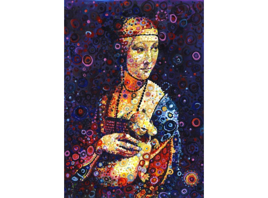 GRAFIKA Puzzle Leonardo da Vinci: Dáma s hranostajem od Sally Rich 1500 dílků