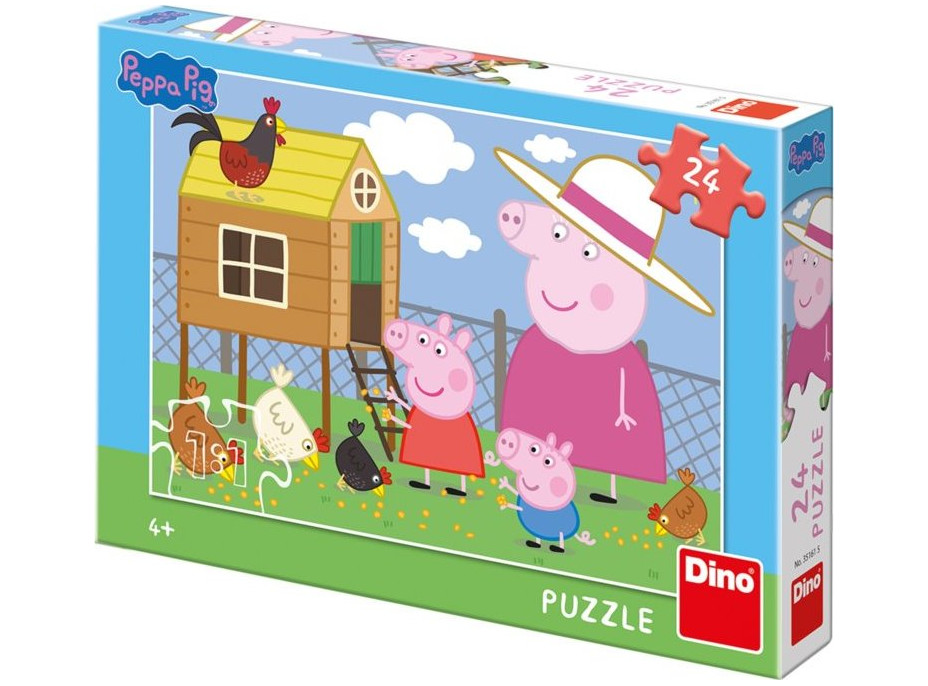 DINO Puzzle Prasátko Peppa 24 dílků