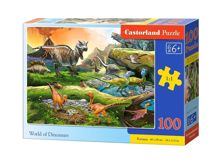 CASTORLAND Puzzle Svět dinosaurů 100 dílků