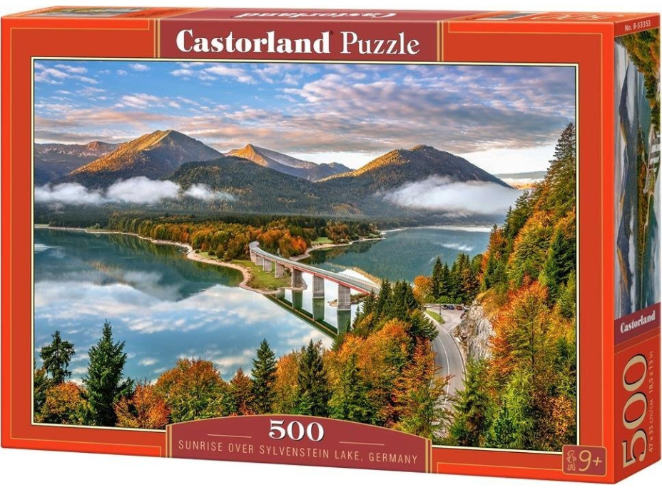 CASTORLAND Puzzle Východ nad jezerem Sylvenstein 500 dílků