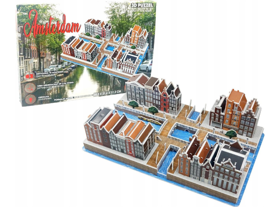 3D puzzle Amsterdam 107 dílků