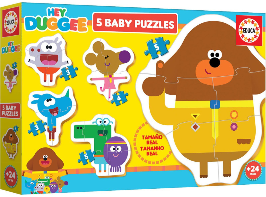 EDUCA Baby puzzle Hey Duggee 5v1 (3-5 dílků)