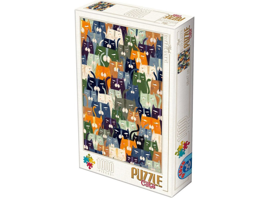 D-TOYS Puzzle Kočky 1000 dílků