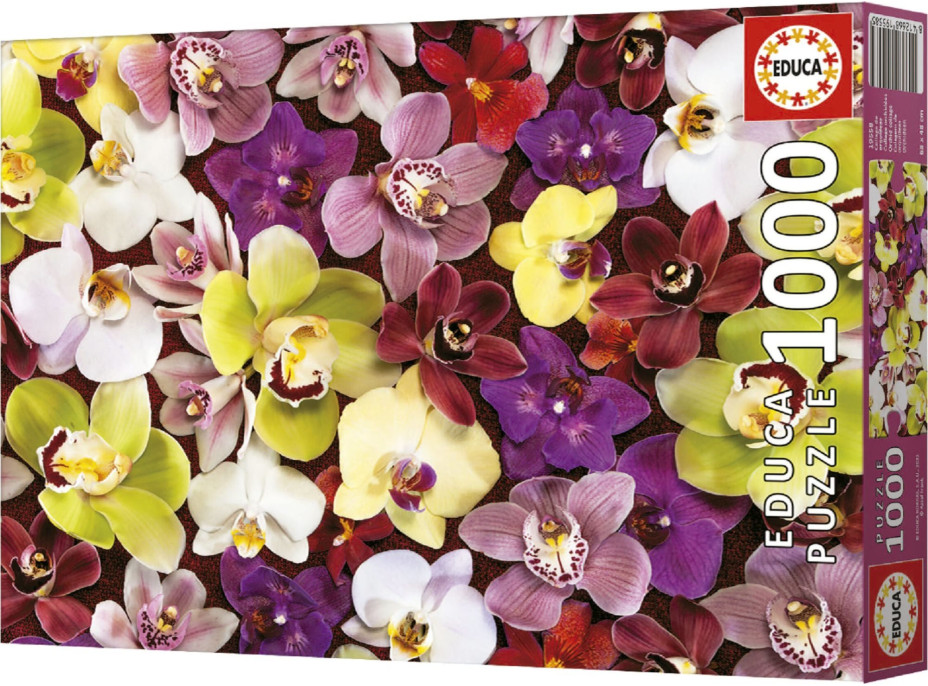 EDUCA Puzzle Koláž z orchidejí 1000 dílků