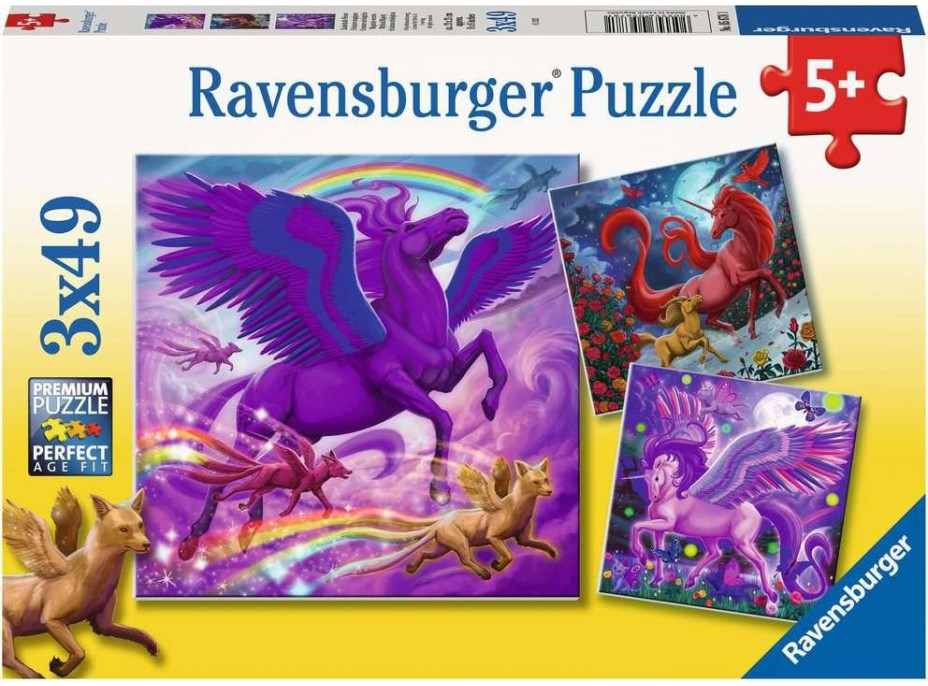 RAVENSBURGER Puzzle Mýtičtí vladaři 3x49 dílků