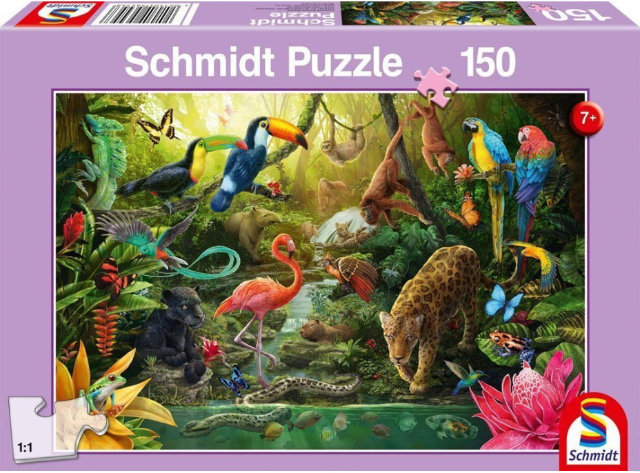 SCHMIDT Puzzle Obyvatelé džungle 150 dílků