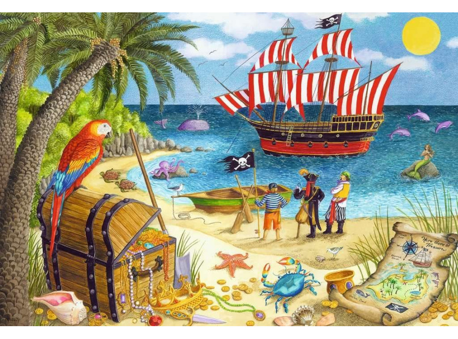 RAVENSBURGER Puzzle Piráti a mořské víly 2x24 dílků