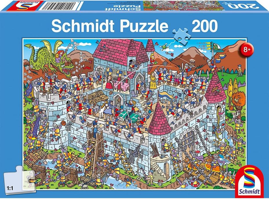 SCHMIDT Puzzle Pohled do rytířského hradu 200 dílků