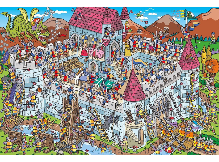 SCHMIDT Puzzle Pohled do rytířského hradu 200 dílků