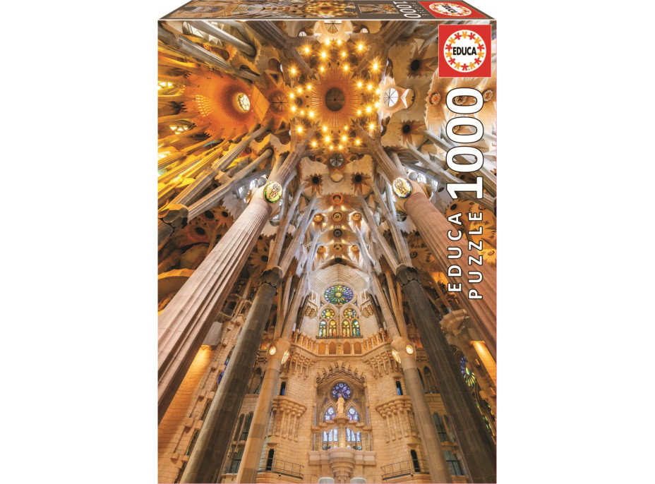 EDUCA Puzzle Sagrada Familia - interiér, Barcelona (Španělsko) 1000 dílků