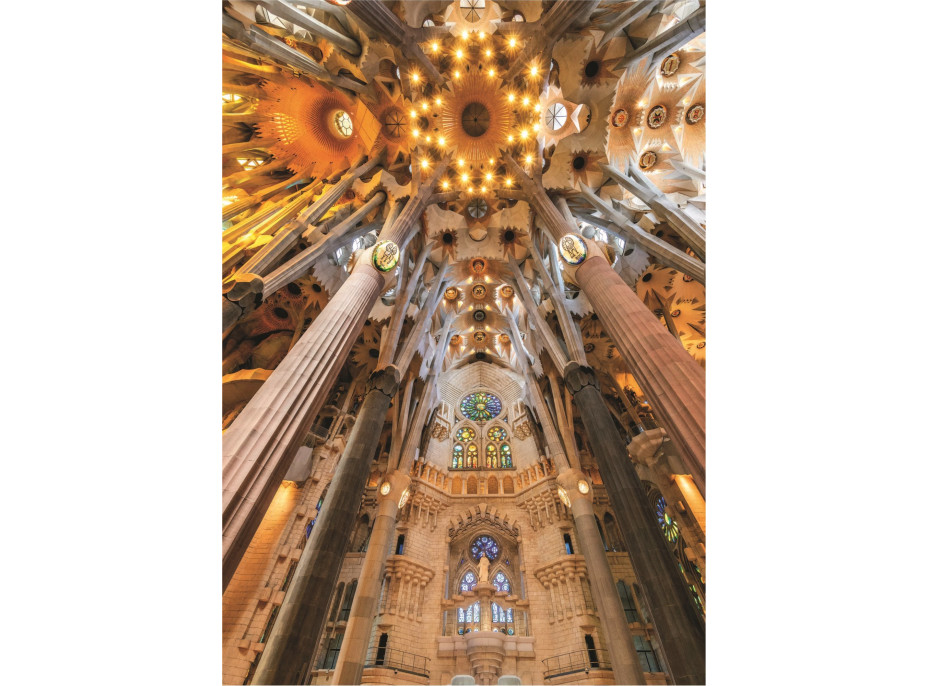 EDUCA Puzzle Sagrada Familia - interiér, Barcelona (Španělsko) 1000 dílků