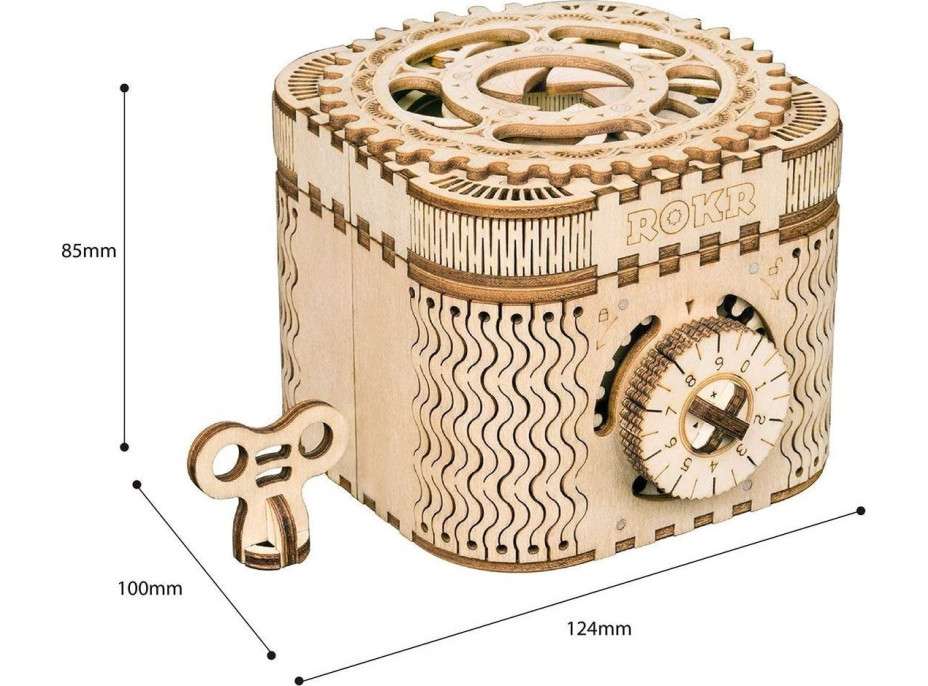 ROBOTIME Rokr 3D dřevěné puzzle Trezor 158 dílků