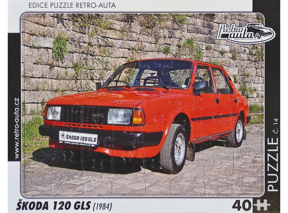 RETRO-AUTA Puzzle č.14 Škoda 120 GLS (1984) 40 dílků