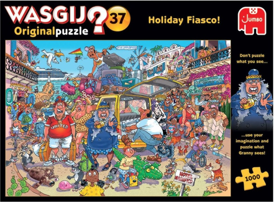 JUMBO Puzzle WASGIJ 37: Prázdninové fiasco! 1000 dílků