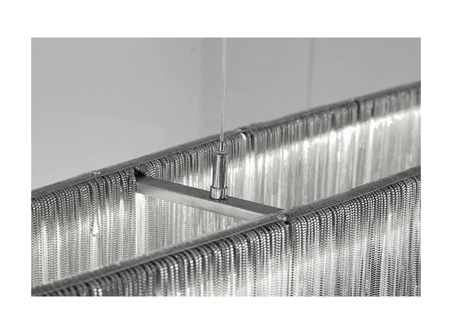 Stropní LED křišťálové svítidlo WATERFALL lines - 38W - chromové