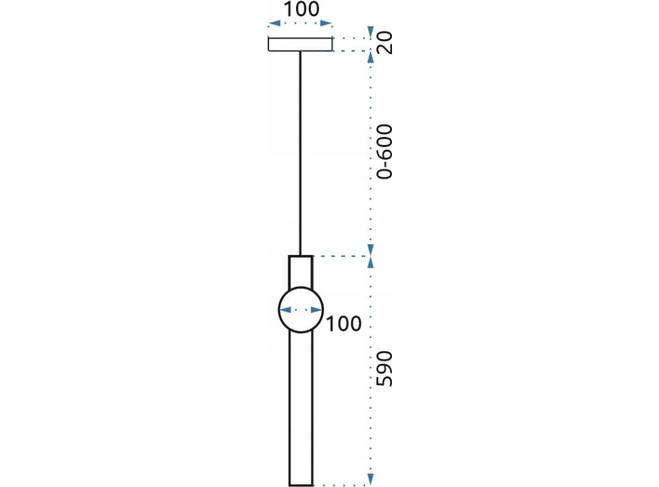 Stropní LED svítidlo BAR svislé - 12W - zlaté/bílé