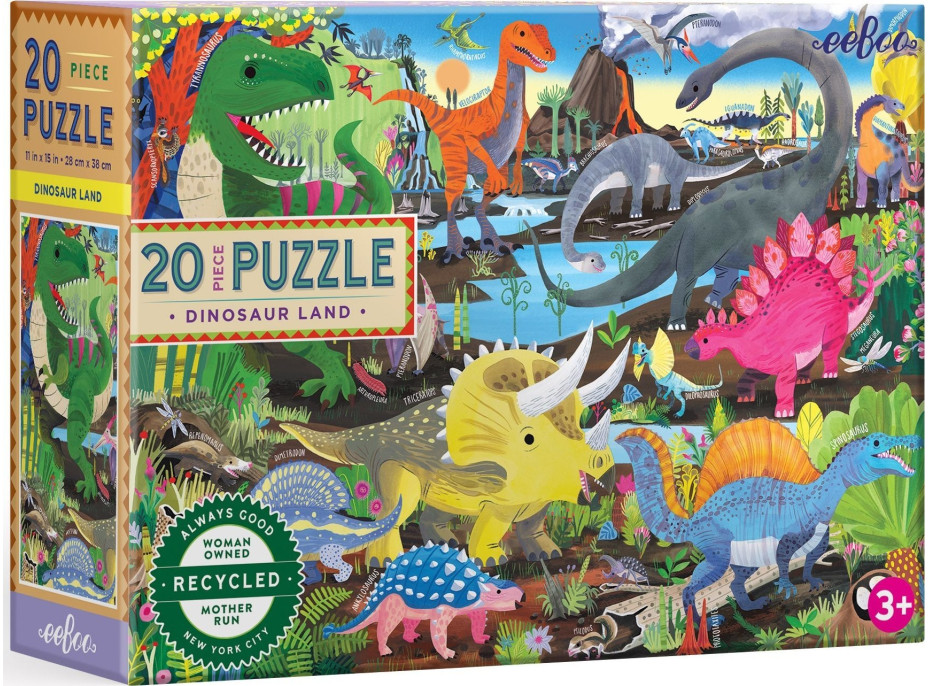 EEBOO Puzzle Dinosauří země 20 dílků