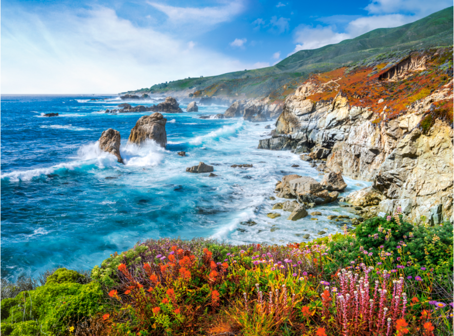 CASTORLAND Puzzle Pobřeží Big Sur, Kalifornie, USA 2000 dílků