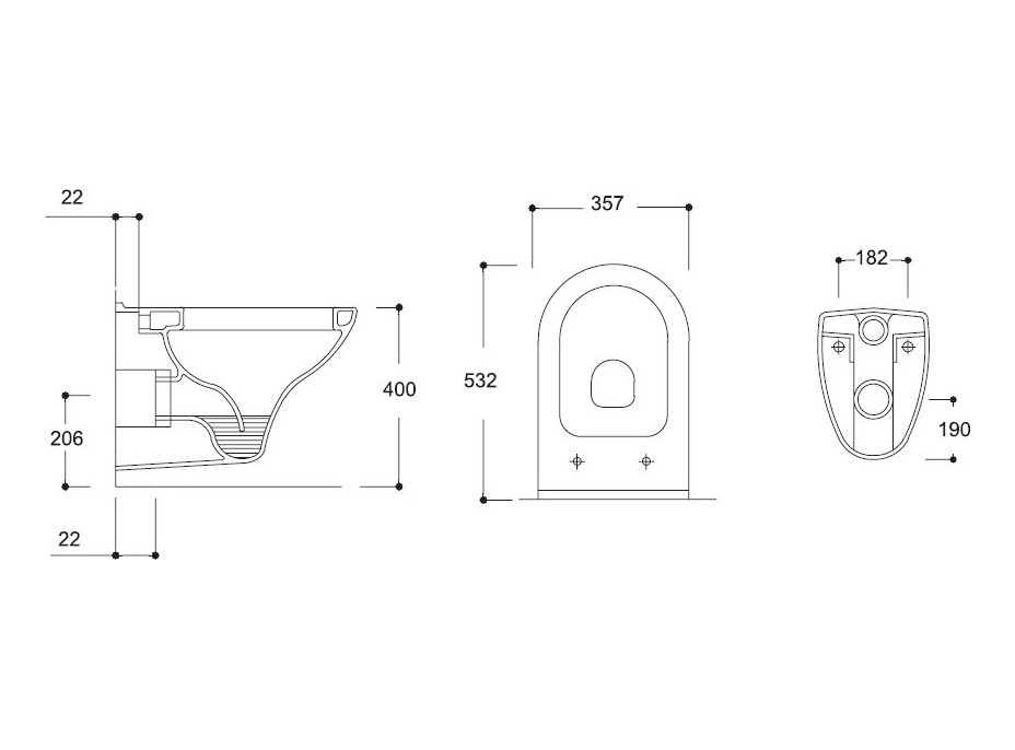 Závěsné WC COMPACT RIMLESS