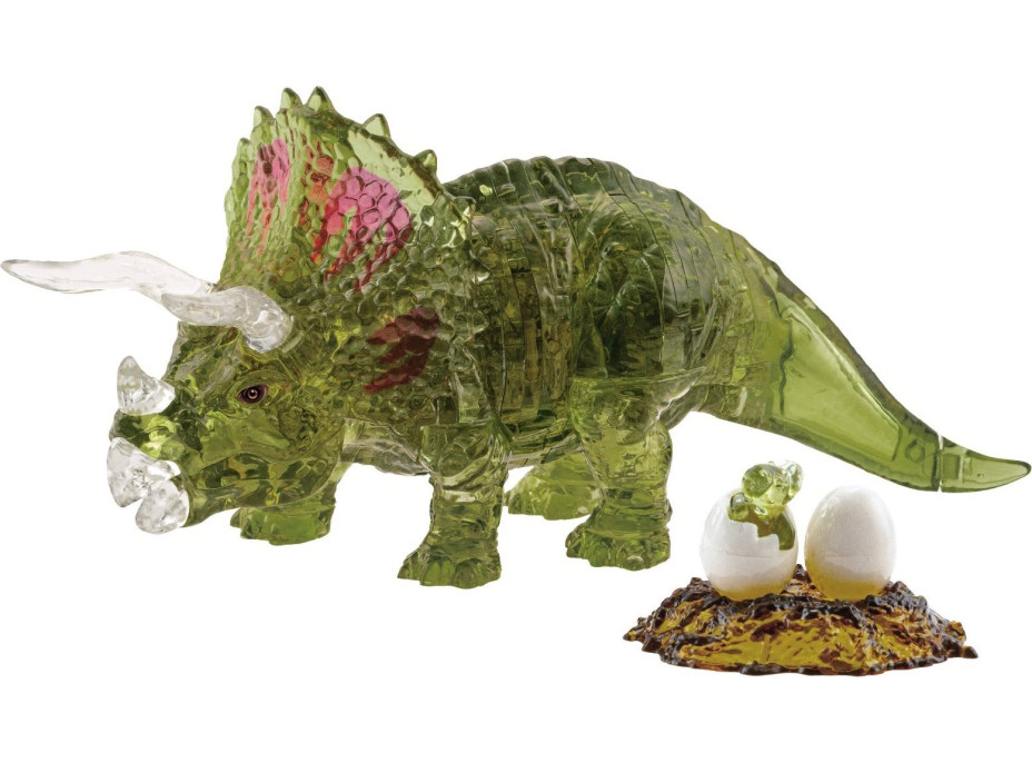 HCM KINZEL 3D Crystal puzzle Triceratops s mládětem 61 dílků