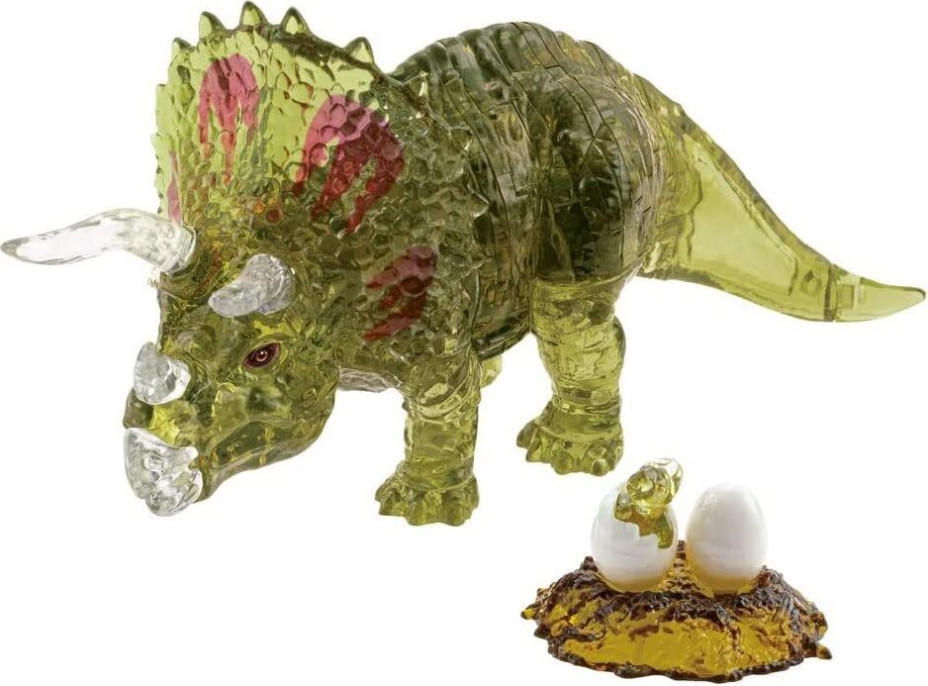 HCM KINZEL 3D Crystal puzzle Triceratops s mládětem 61 dílků