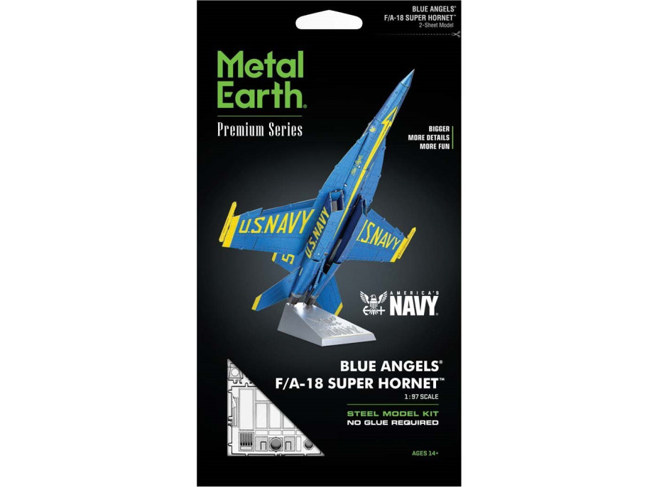 METAL EARTH 3D puzzle F,A-18 Super Hornet - Blue Angels (ICONX)