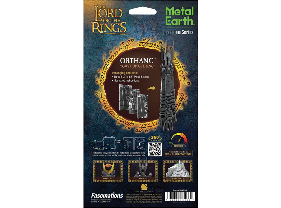 METAL EARTH 3D puzzle Pán prstenů: Orthanc (ICONX)