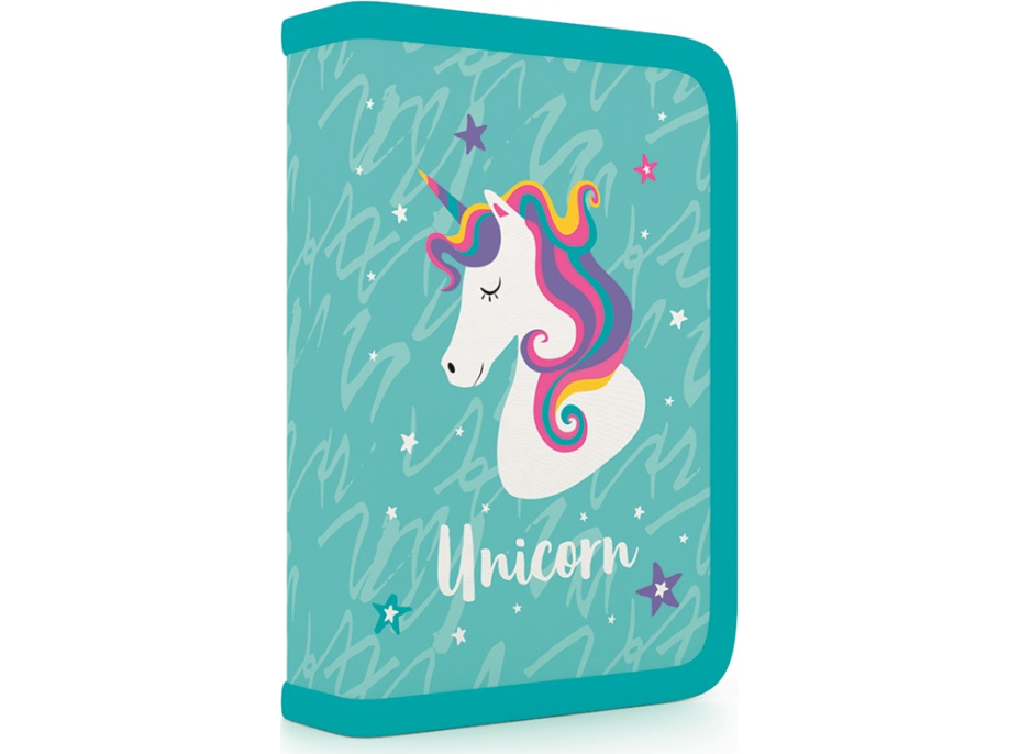 OXYBAG Školní penál jednopatrový s vybavením Unicorn iconic