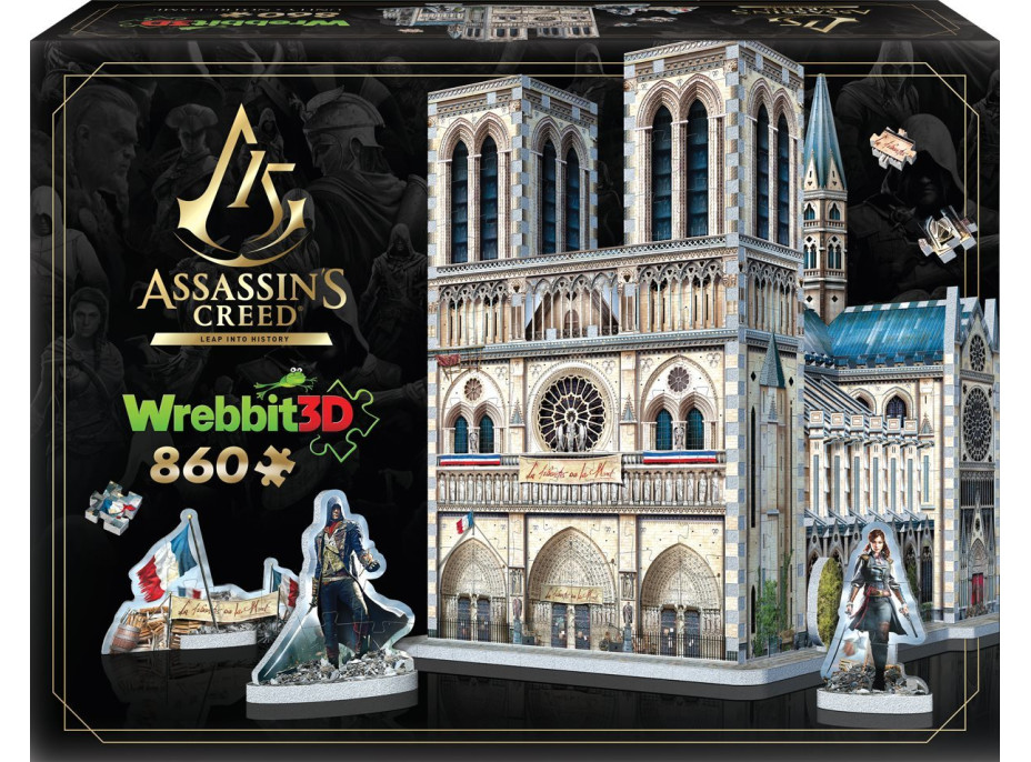 WREBBIT 3D puzzle Assassin's Creed Unity: Notre-Dame 860 dílků