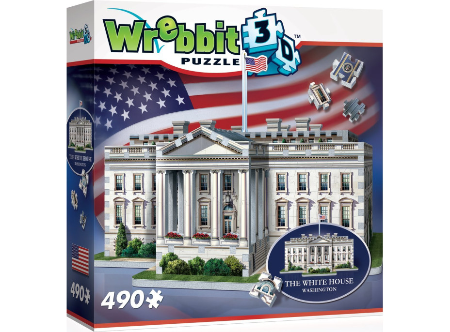 WREBBIT 3D puzzle Bílý dům, Washington 490 dílků