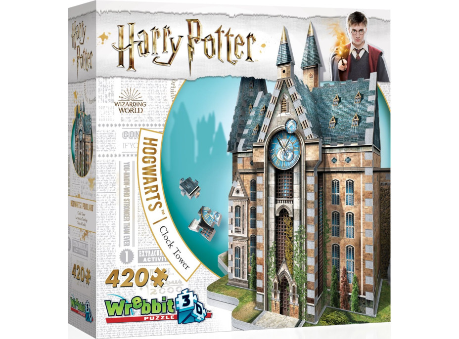 WREBBIT 3D puzzle Harry Potter: Bradavice, Hodinová věž 420 dílků