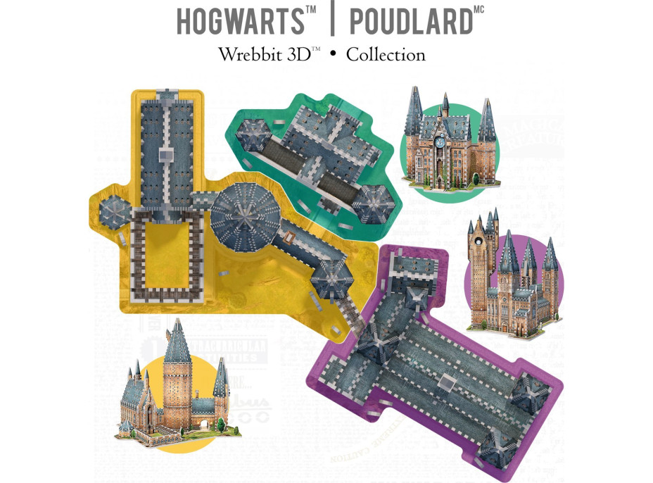 WREBBIT 3D puzzle Harry Potter: Bradavice, Hodinová věž 420 dílků