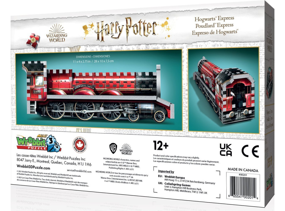 WREBBIT 3D puzzle Harry Potter: Bradavický expres 155 dílků