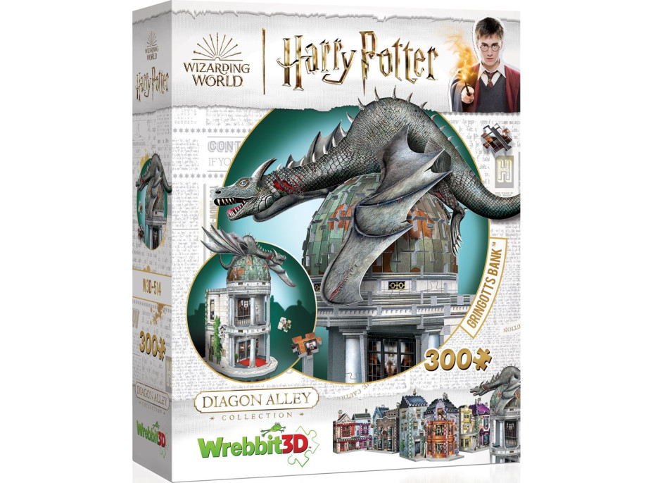 WREBBIT 3D puzzle Harry Potter: Gringottova banka 300 dílků