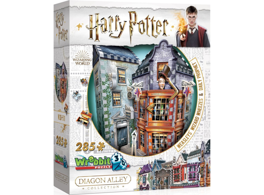 WREBBIT 3D puzzle Harry Potter: Kratochvílné a kouzelnické kejkle a Denní věštec 285 dílků