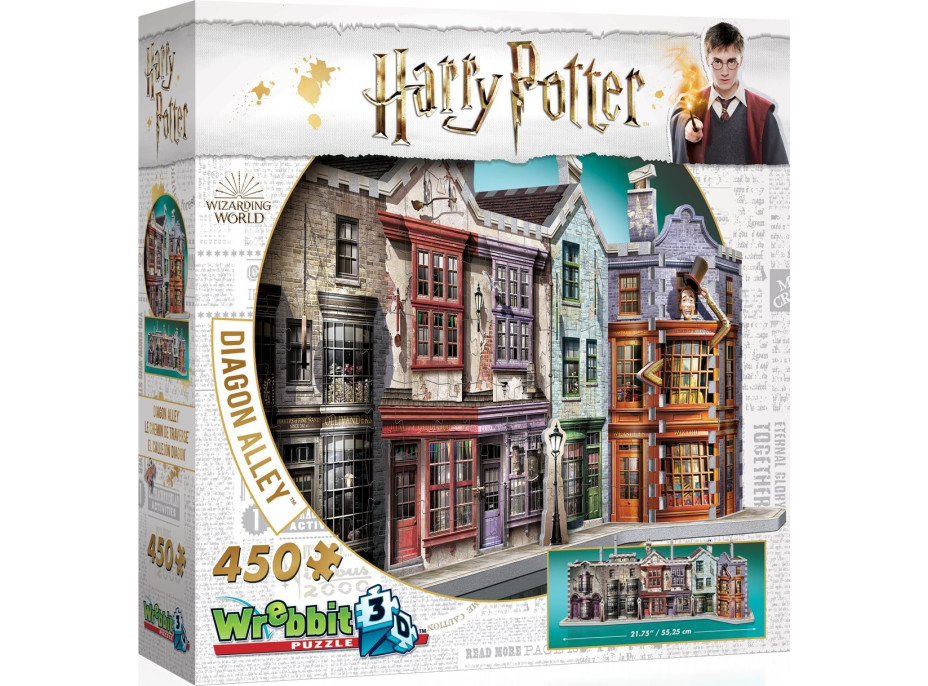 WREBBIT 3D puzzle Harry Potter: Příčná ulice 450 dílků