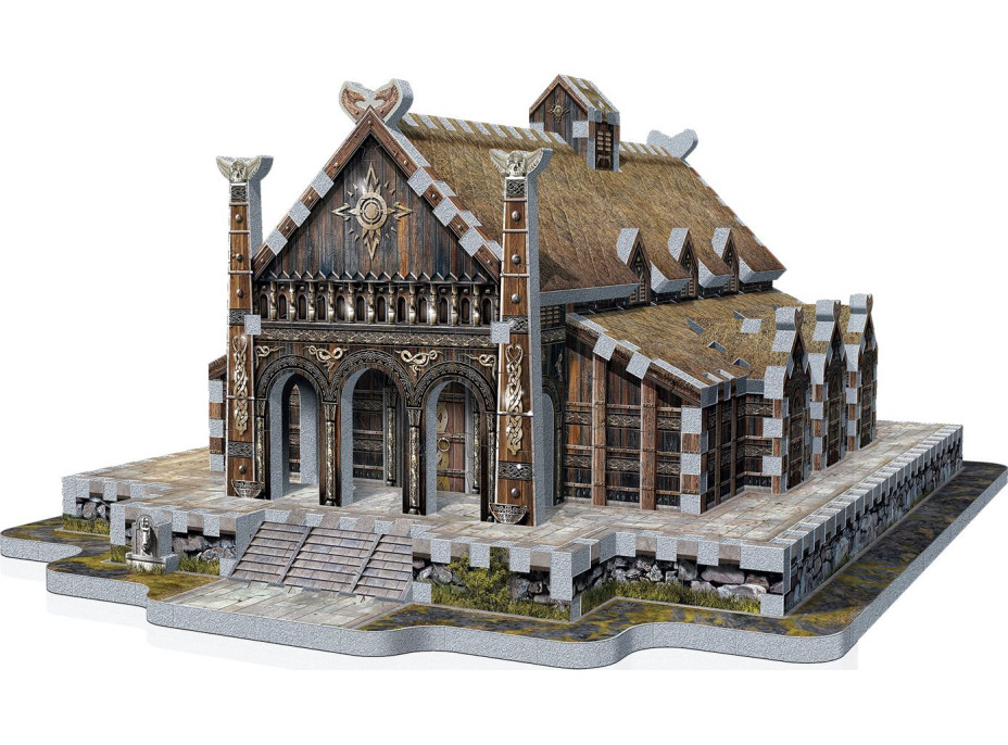 WREBBIT 3D puzzle Pán prstenů: Zlatá síň Edoras 445 dílků