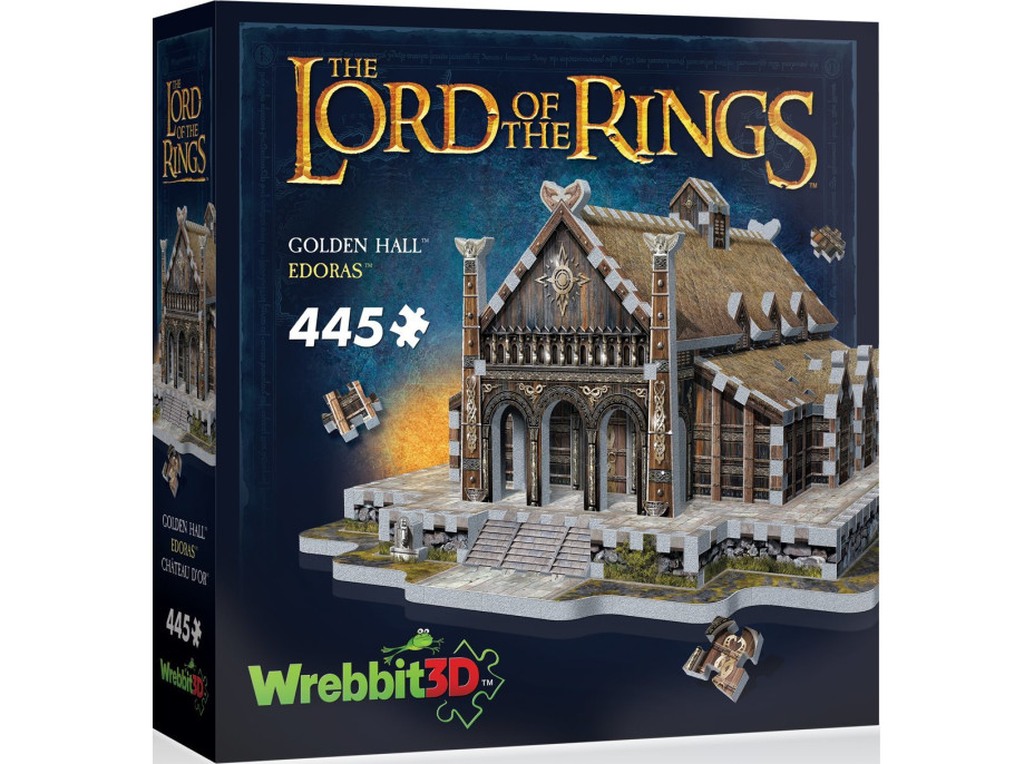 WREBBIT 3D puzzle Pán prstenů: Zlatá síň Edoras 445 dílků