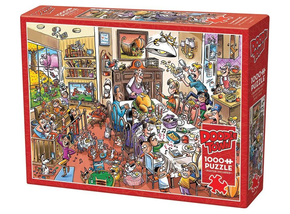 COBBLE HILL Puzzle DoodleTown: Šťastné díkuvzdání 1000 dílků