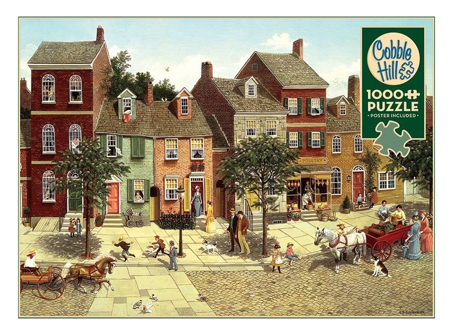 COBBLE HILL Puzzle Zatáčka na náměstí 1000 dílků