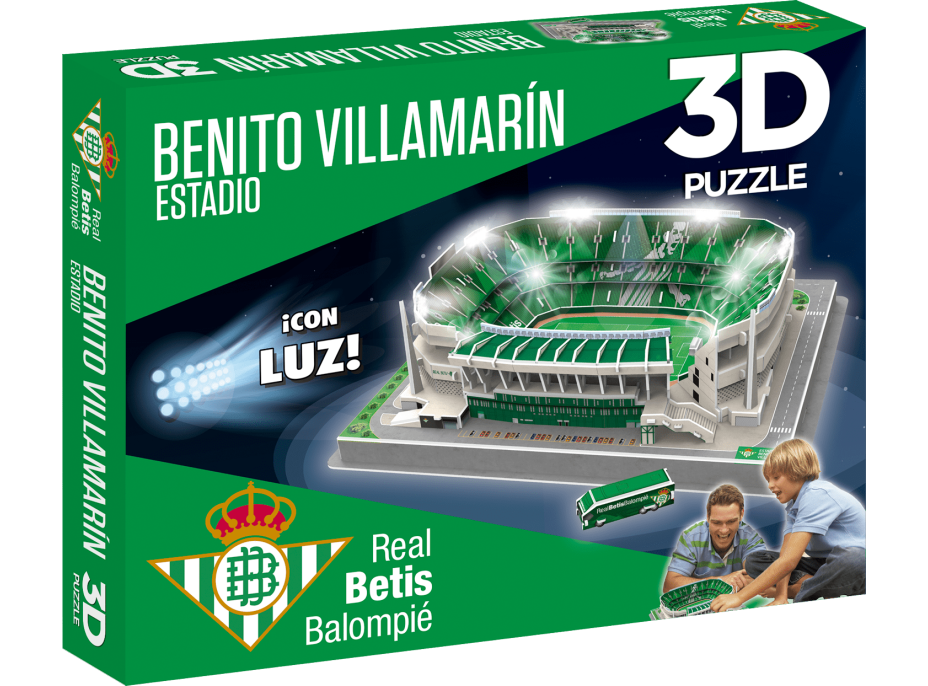 3D PUZZLE STADIUM Svítící 3D puzzle Stadion Benito Villamarín - FC Real Betis