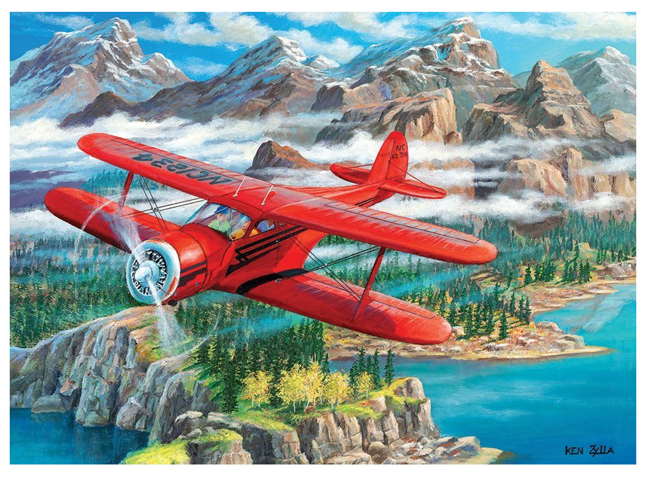 COBBLE HILL Puzzle Letadlo Beechcraft Staggerwing 500 dílků