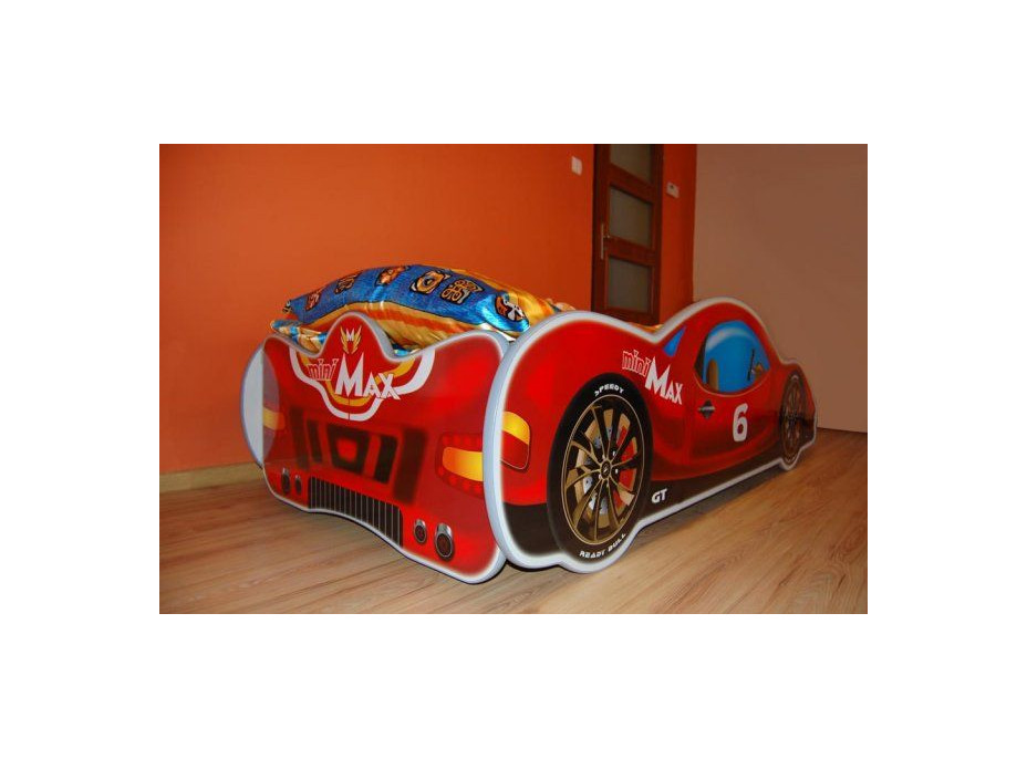 Dětská autopostel MINIMAX 180x90 cm - červená