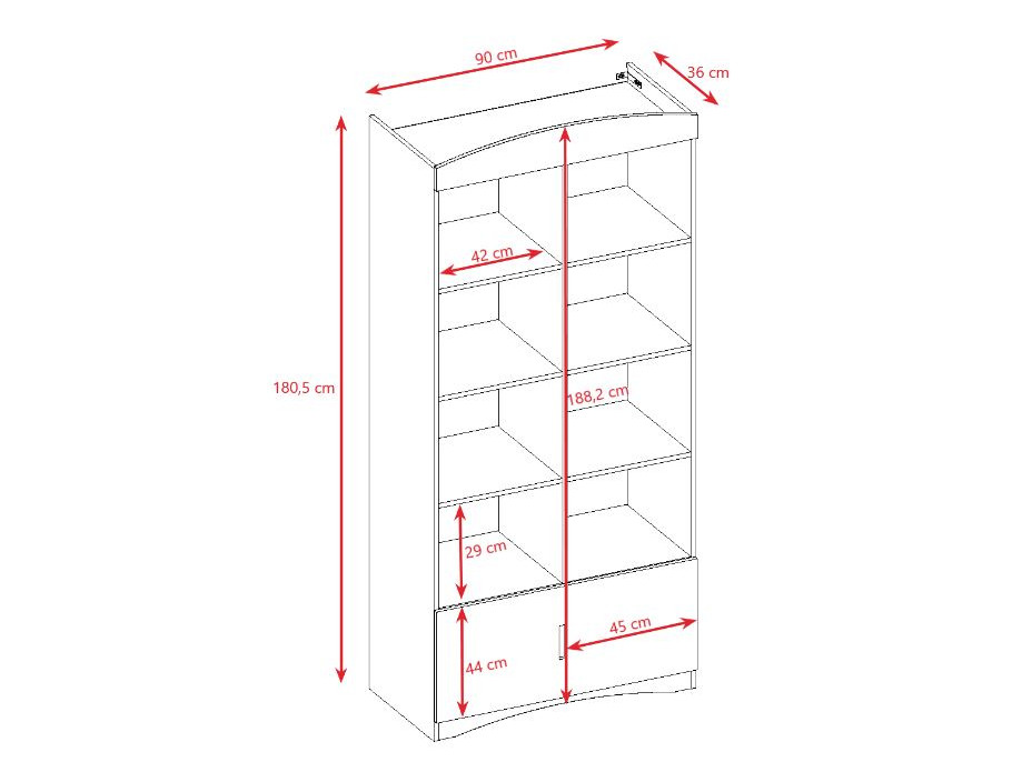 Regál CLASSIC - 90 cm - bílý