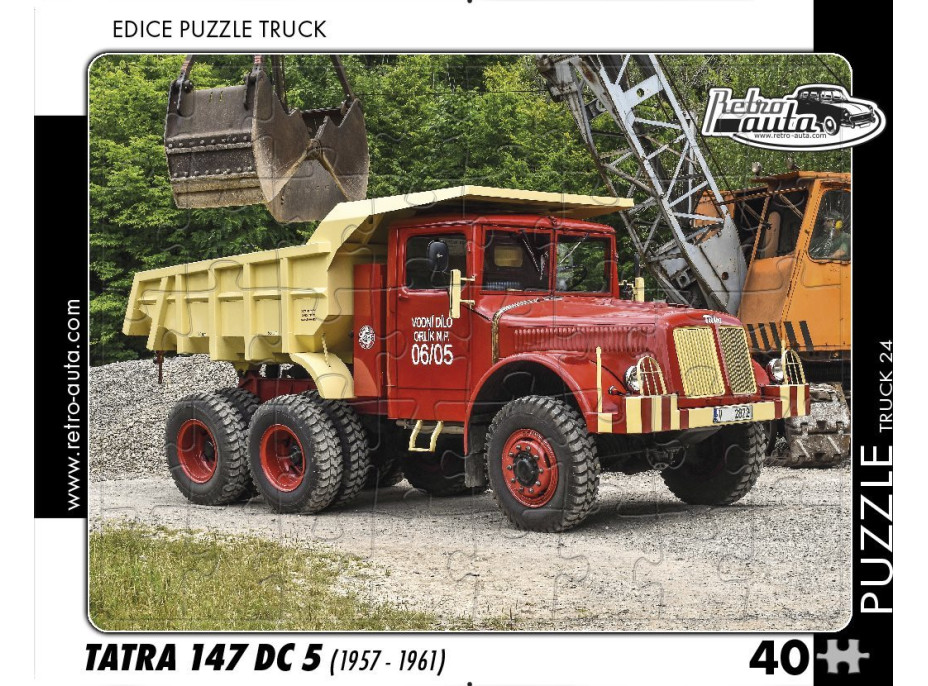 RETRO-AUTA Puzzle TRUCK č.24 Tatra 147 DC 5 (1957-1961) 40 dílků