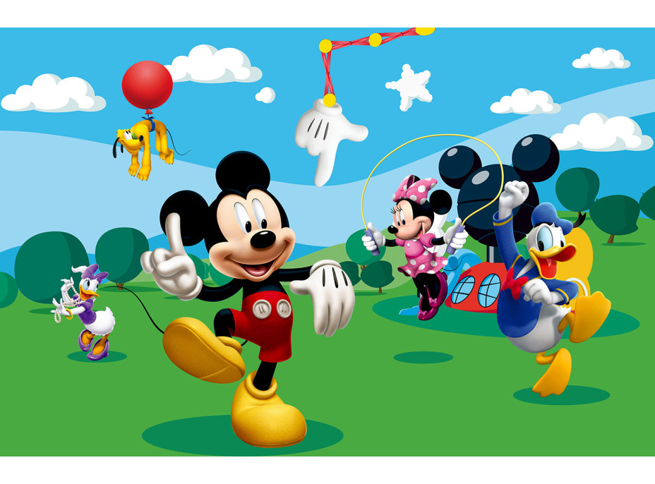 Dětská fototapeta DISNEY - Mickey Mouse si hraje s přáteli - 360x254 cm