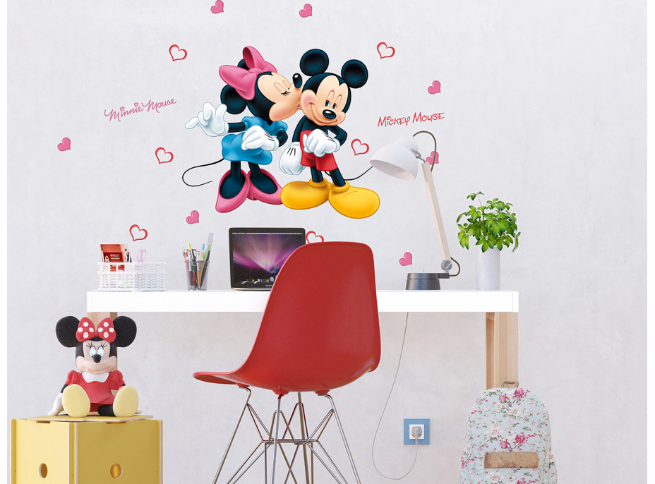 Dětská samolepka MINNIE & MICKEY MOUSE 65x85 cm