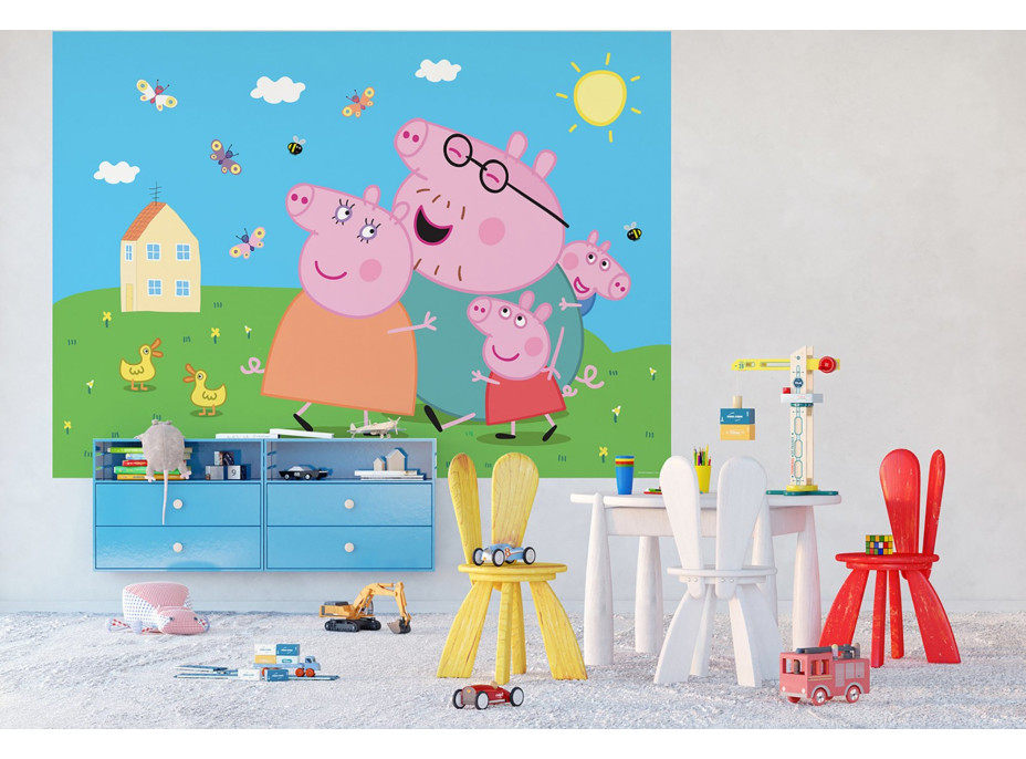 Dětská fototapeta - Prasátko Peppa - 252x182 cm