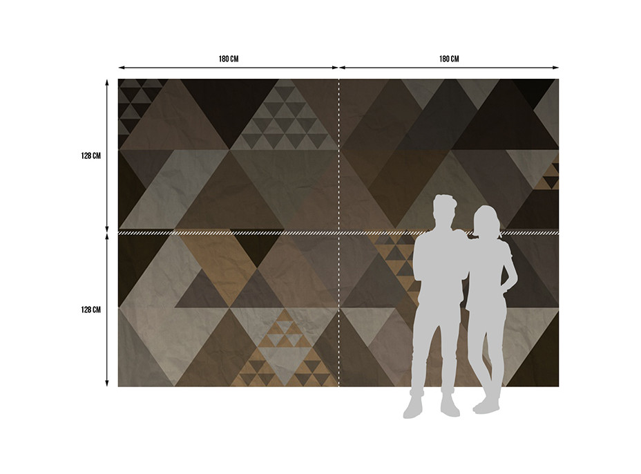 Moderní fototapeta - Abstrakce s trojúhelníky - 360x254 cm